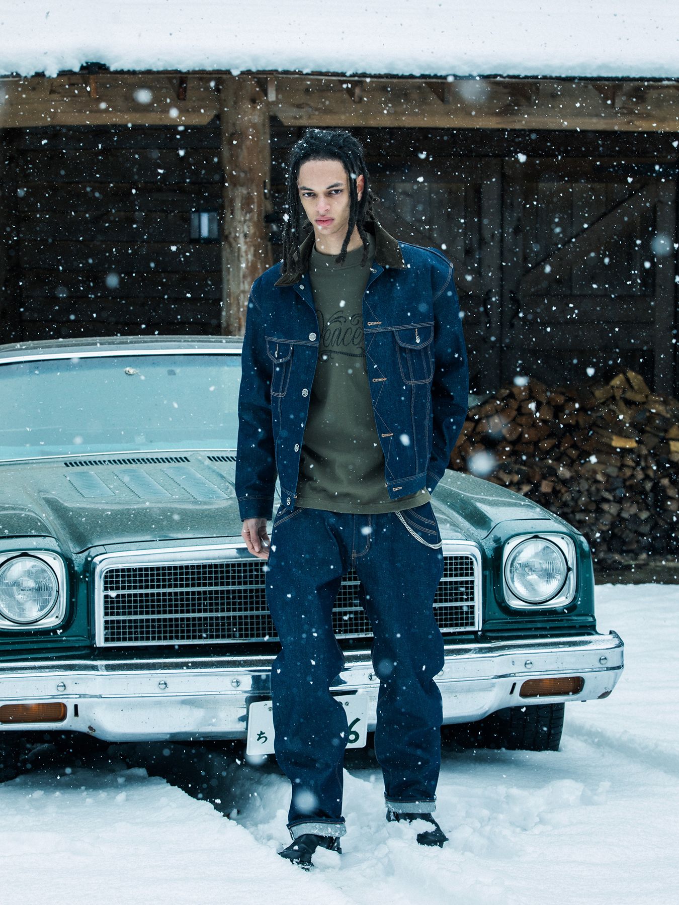 【予約品 3月9日(月) 18:00 締切】VIN/DEN/STR BASIC / ヴィンテージ ストレート デニム パンツ / ブルー