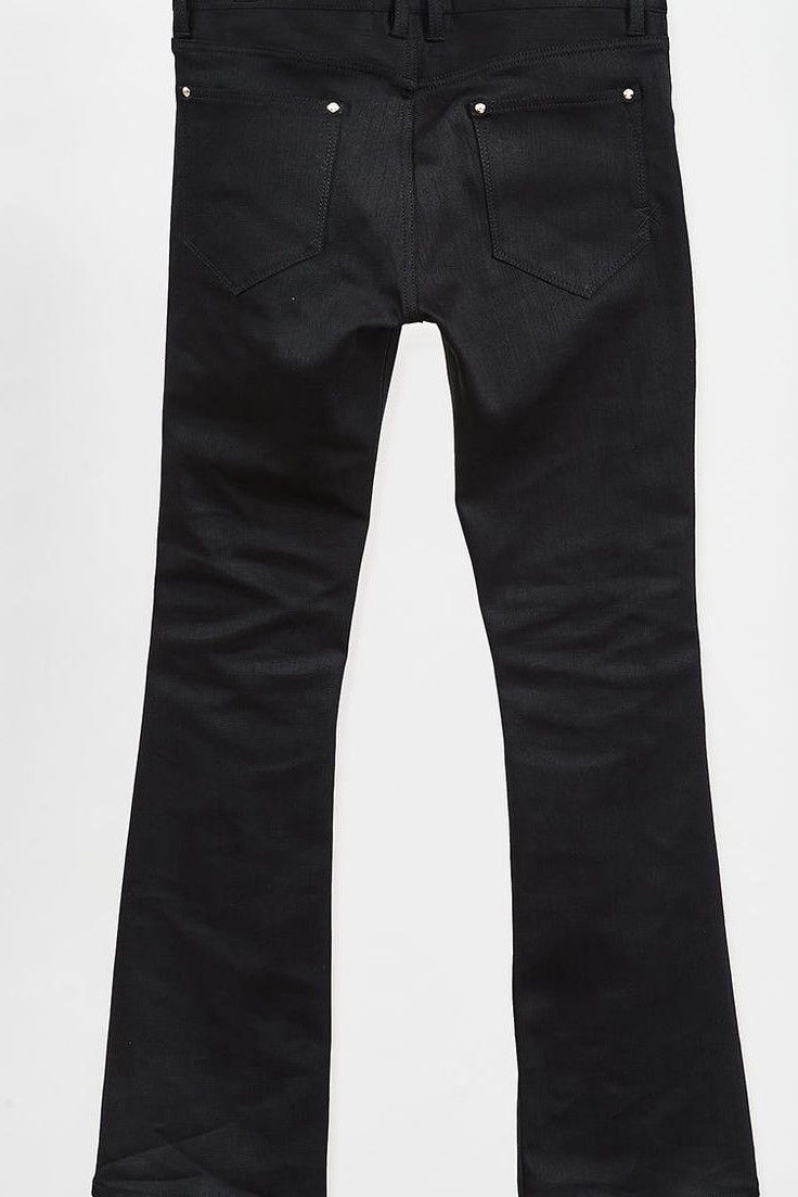 Royal Leather Changing Stretch boot cut Pants / BLACK 【ys Yuji SUGENO】