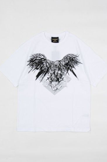 RHINESTONE BIG EAGLE T-SHIRTS/ ホワイト 【BOY LONDON】