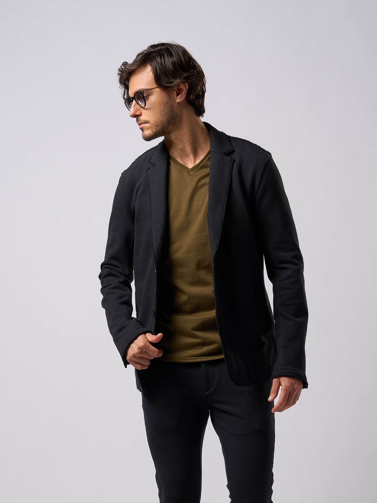 【予約品9月19日 10時締め】 jersey jacket / ジャケット / ブラック