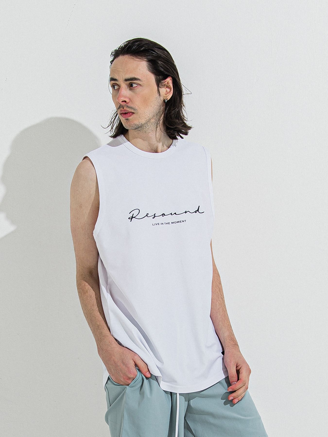 【予約品 】RASH OVER NO SLEEVE / ラッシュガード オーバーサイズノースリーブ / IDホワイト
