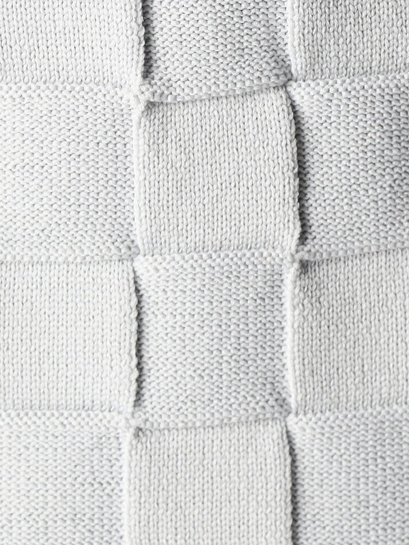 ブロックチェックニットブルゾン / ホワイト 【NICOLE CLUB FOR MEN】