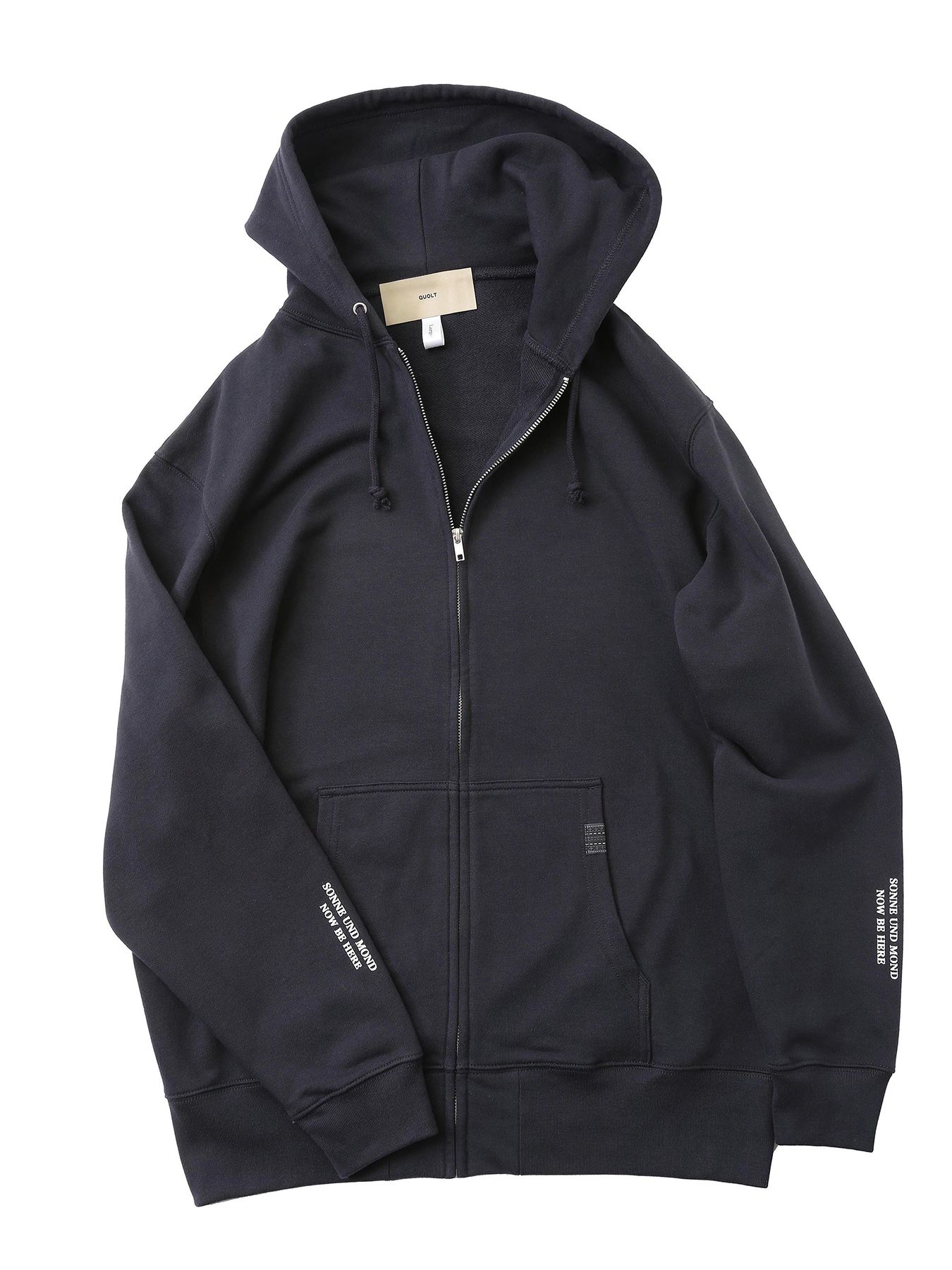 【予約品】UND PARKA / ジップスウェットパーカー / ディープネイビー【QUOLT】