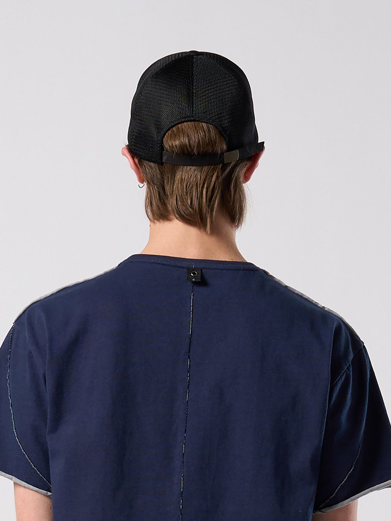 【予約品 4月19日(日) 18時締切】Ohta Design × wjk collaboration："panic" cut-off mesh cap / "panic" カットオフ メッシュキャップ / ブラック