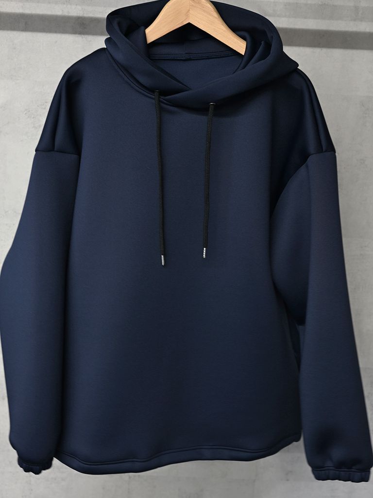 《予約品》 cardboard hoodie / ダンボールニットパーカー / ネイビー