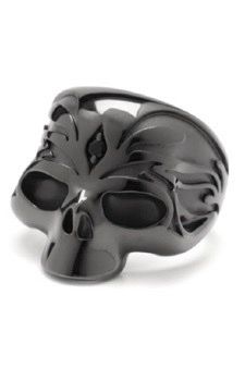 《予約品》 ThirdEyeSkullRing リング 黒メッキSilver925+Onyx 【kiryuyrik】 12月入荷予定