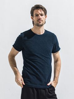 【予約品 2月15日(日) 18:00 締切】PILE ROLL UP TEE / パイルロールアップTシャツ / ネイビー