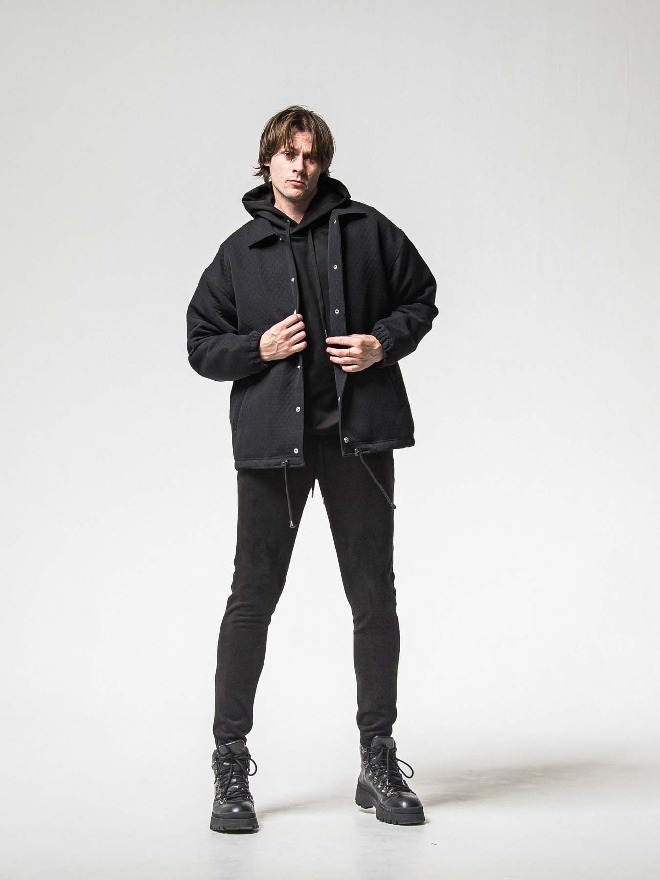 【予約品 8月31日(日) 締切】CHRIS EASY SUEDE TUCK PANTS / クリス イージー スウェードタックパンツ / ブラック