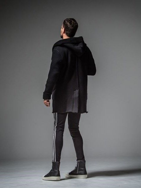 BOA Hoodie coat / ウールボアコート / ブラック 【RESOUND CLOTHING】 RC30-C-007