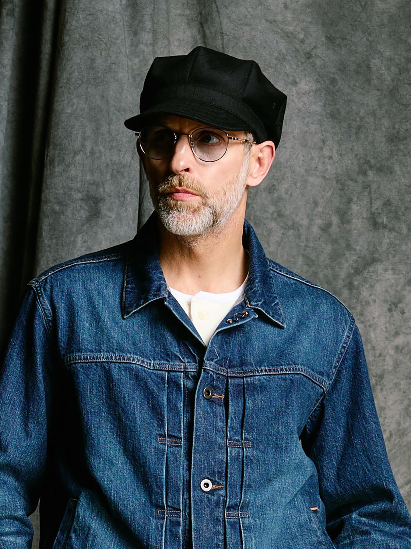 【予約品 4月19日(日) 18時締切】venetian stripe engineer cap / ヴェネツィアン ストライプ エンジニアキャップ / ブラック