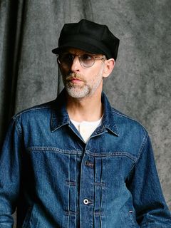 【予約品 4月19日(日) 18時締切】venetian stripe engineer cap / ヴェネツィアン ストライプ エンジニアキャップ / ブラック