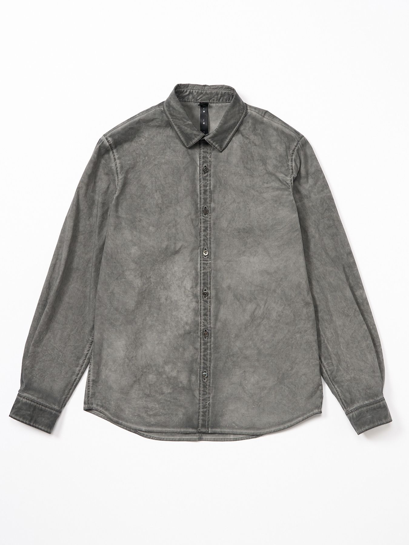 【予約品 9月23日(火) 締切】dyed regular shirt / コールドダイ レギュラーシャツ / ダークグレー