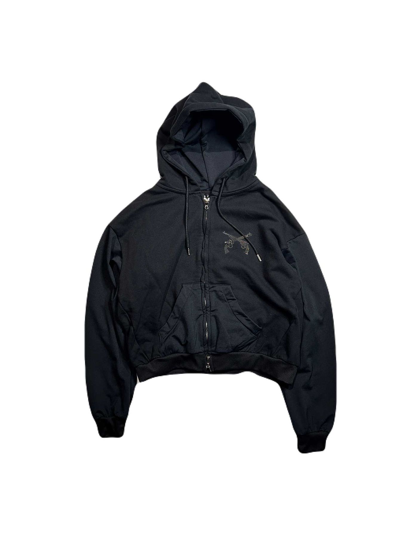 【予約品 8月10日(日) 締切 】WOMENS CROSSGUN CRY HOODIE / クロスガンクリスタル フーディー / ブラック