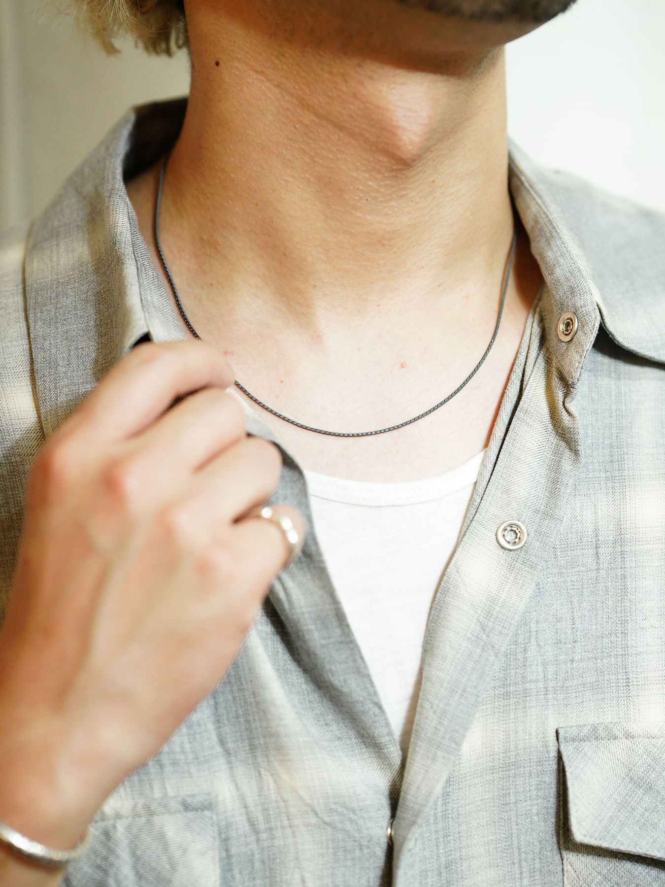 【予約品 5月27日(水) 締切】DRAGONSCALES NECKLACE narrow / チェーンネックレス / ブラック