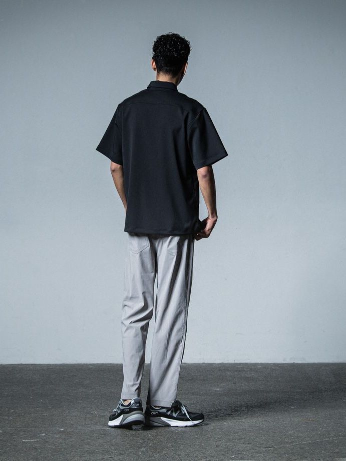 《予約品》 PULLOVER HALF SHIRT  / ハーフジップシャツ / ブラック
