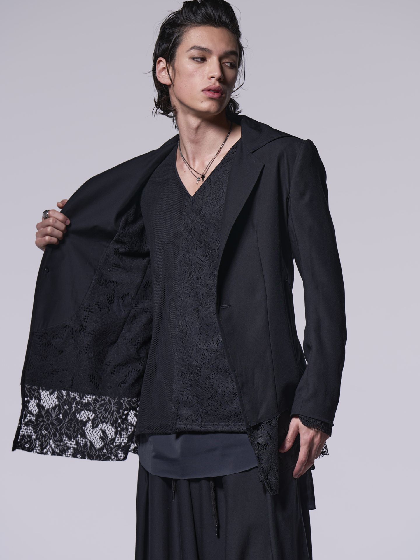 《予約品》 LayeredShortSingleNpoleon / ショートナポレオンジャケット / ブラック