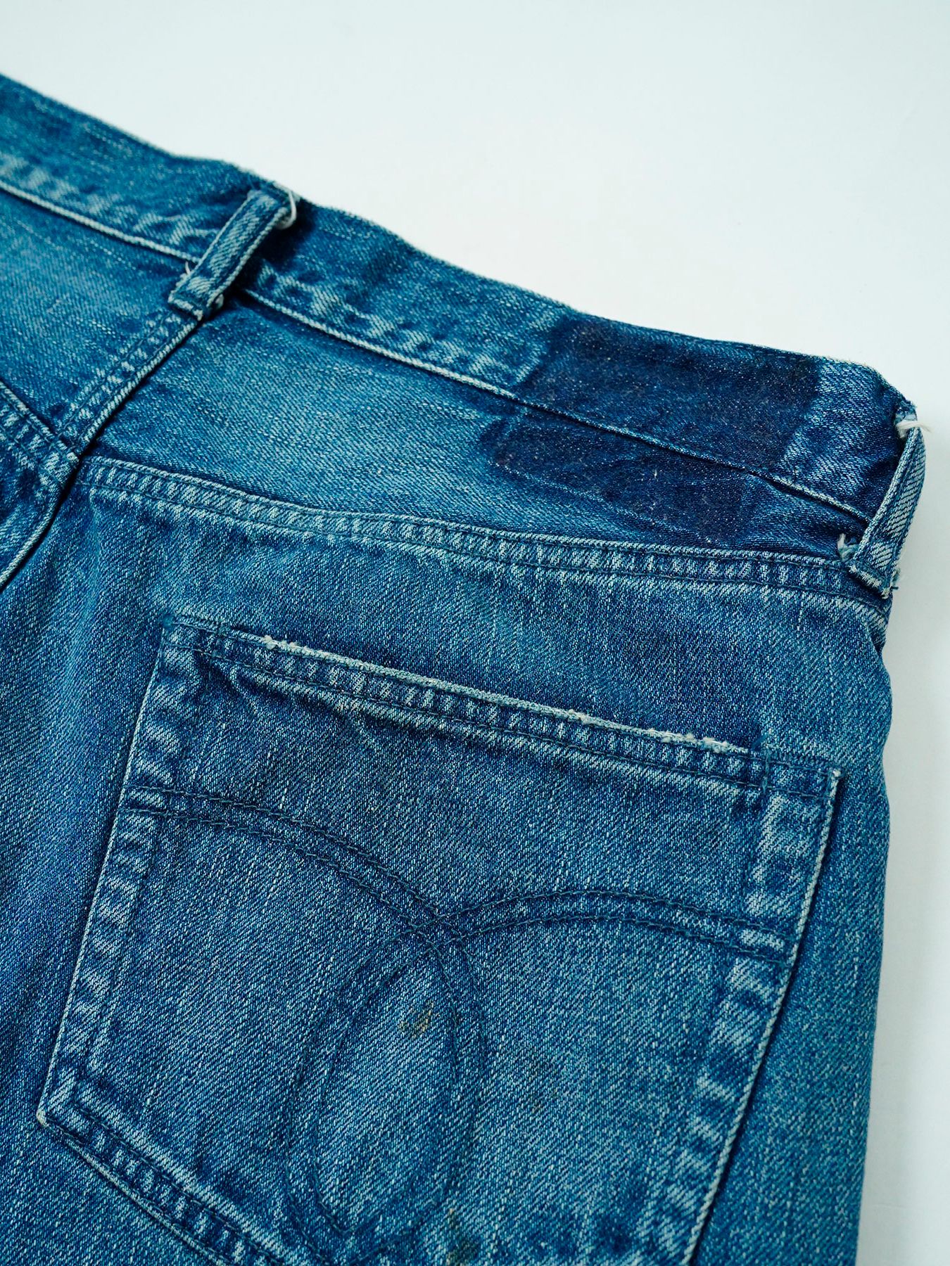 【予約品 11月9日(月) 締切】TRADITIONALDENIM Used / トラディショナルデニム ユーズド加工 / 濃色 インディゴ×ネイビーステッチ
