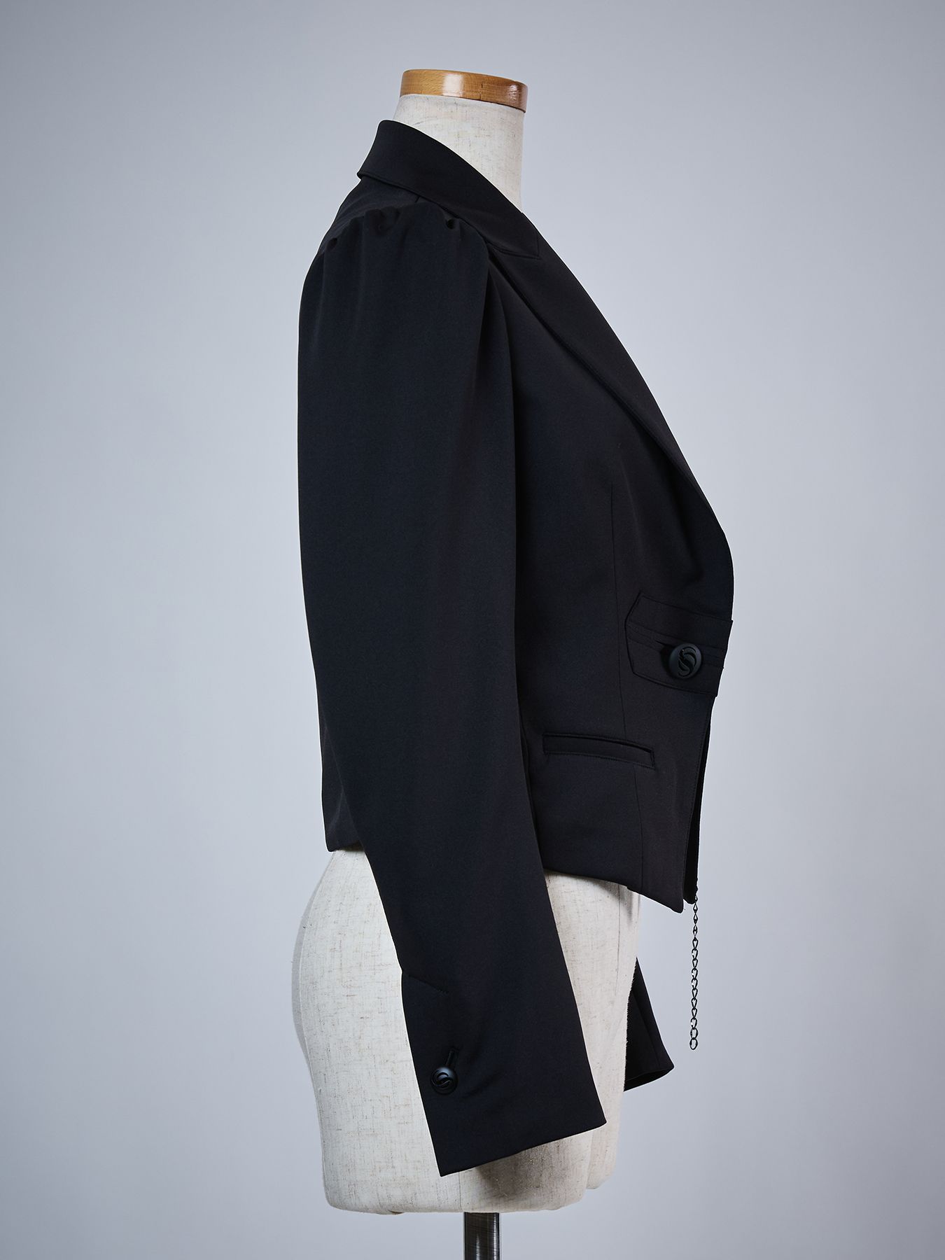 【予約品 4月26日(日) 締切】Peaked Short Jacket / ピークドショートジャケット / ブラック