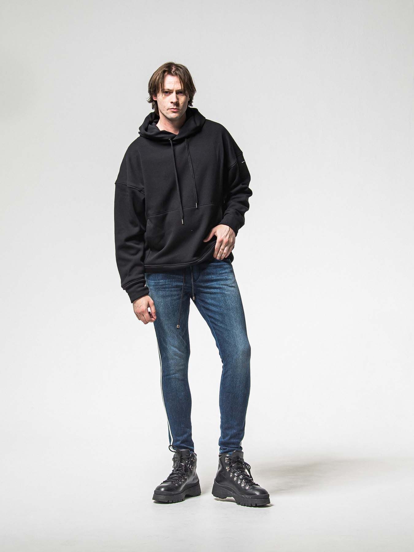 【予約品 8月31日(日) 締切】EX DENIM JERSEY BLINDLINE PT / EXデニムジャージ ブラインドラインパンツ / ダークインディゴ