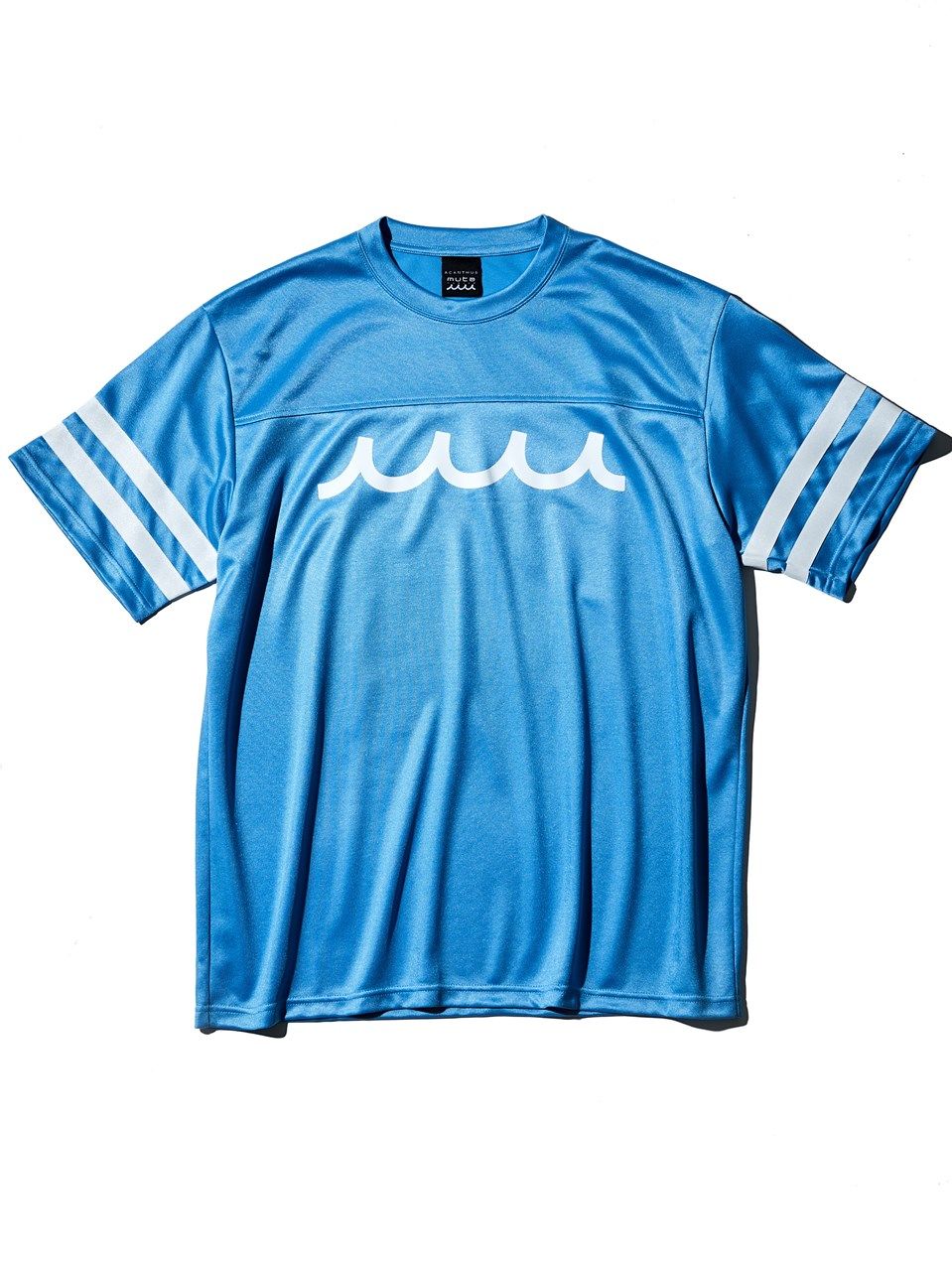 【予約～4/23火曜締切】muta Football Tee / Tシャツ / サックスブルー【Acanthus×muta】2024 6月上旬～上がり予定分