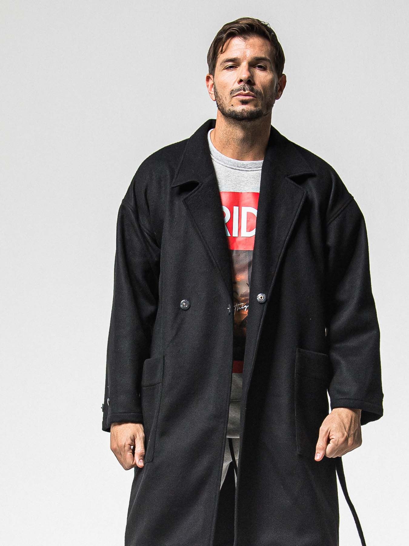 【予約品 】GOWN OVER COAT / ガウンオーバーコート / ブラック