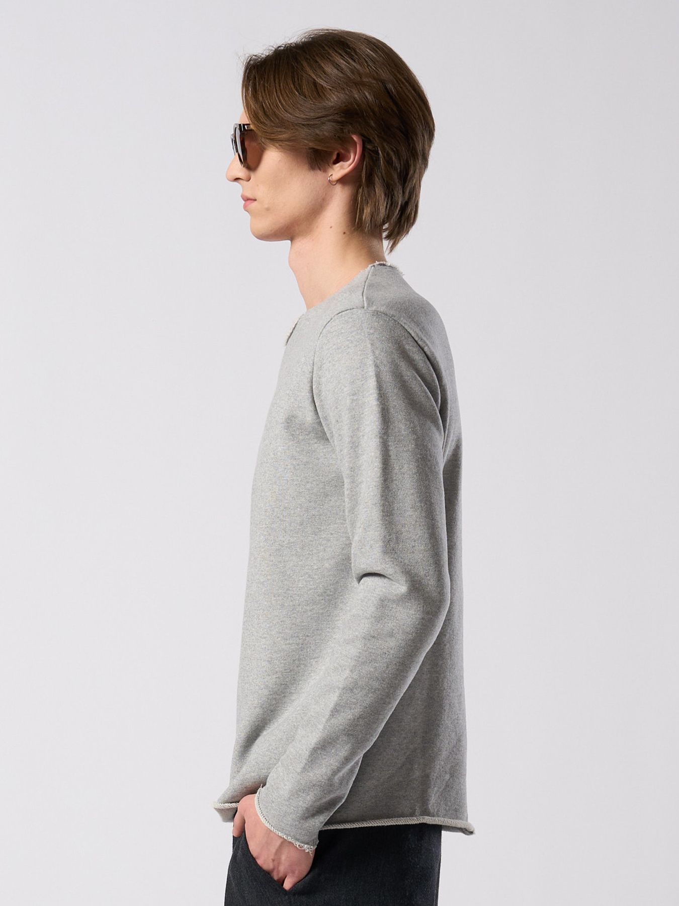 【予約品 4月19日(日) 18時締切】cut-off light sweatshirt / カットオフ ライト スウェットシャツ / トップグレー