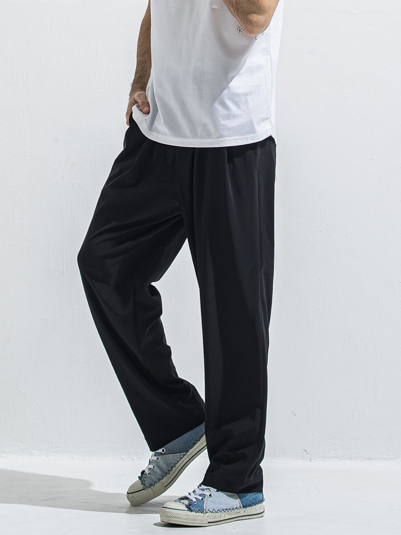 【予約品 2月15日(日) 18:00 締切】BEN PANTS / ワイドルーズパンツ / ブラック