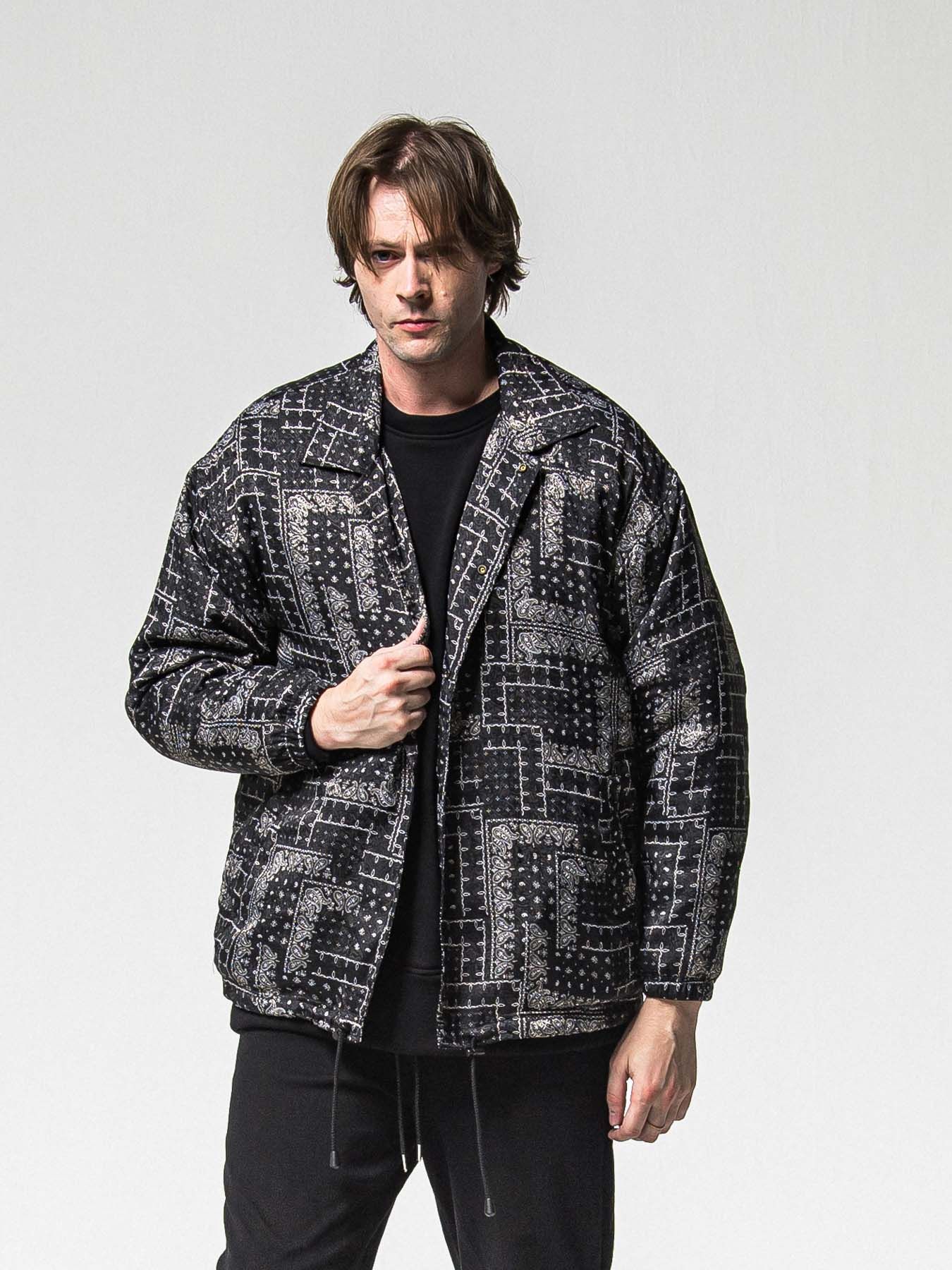 【予約品 8月31日(日) 締切】FUR COACH JK / ファーコーチジャケット / ペイズリーブラック