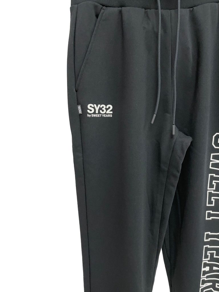 SY32 スィートイヤーズ ジャージ パンツ ロゴ ブラック グレー 