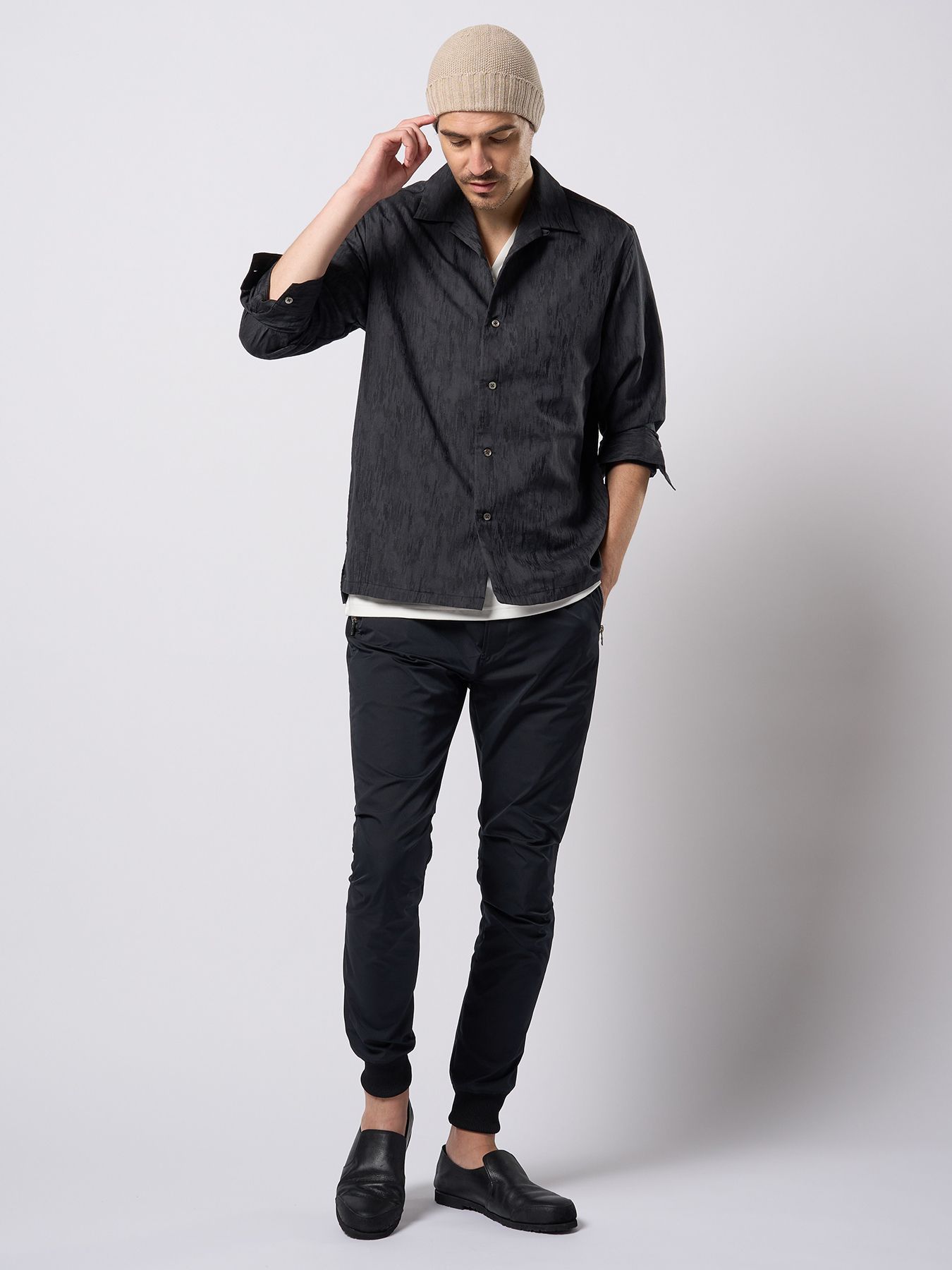 【予約品 9月23日(火) 締切】comfy 2-way knit watch / コンフィー 2ウェイ ニットワッチキャップ / ベージュ