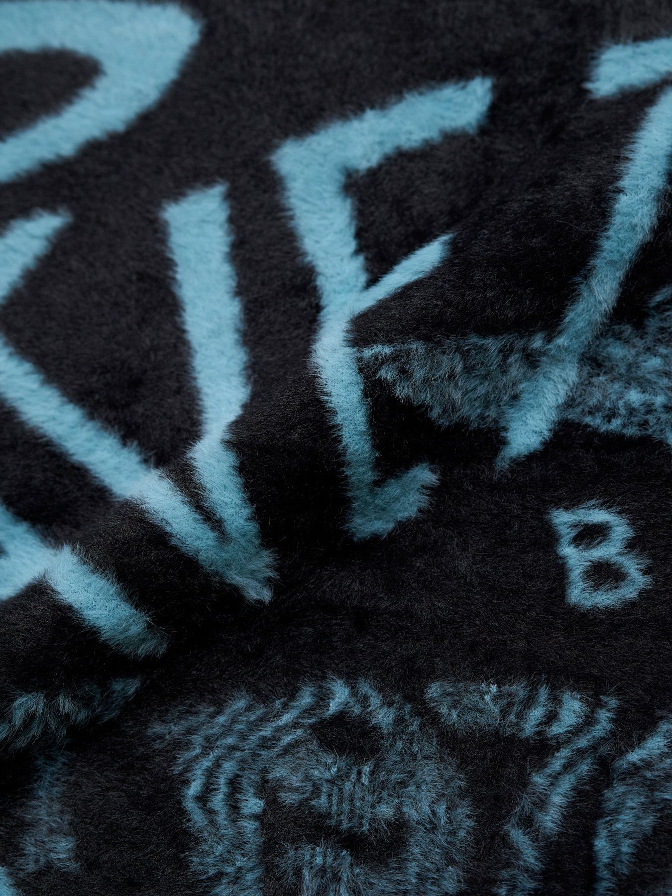 ”LEAVE THE BOY ALONE" SHAGGY JACQUARD KNIT / ジャガードニット / ブラック