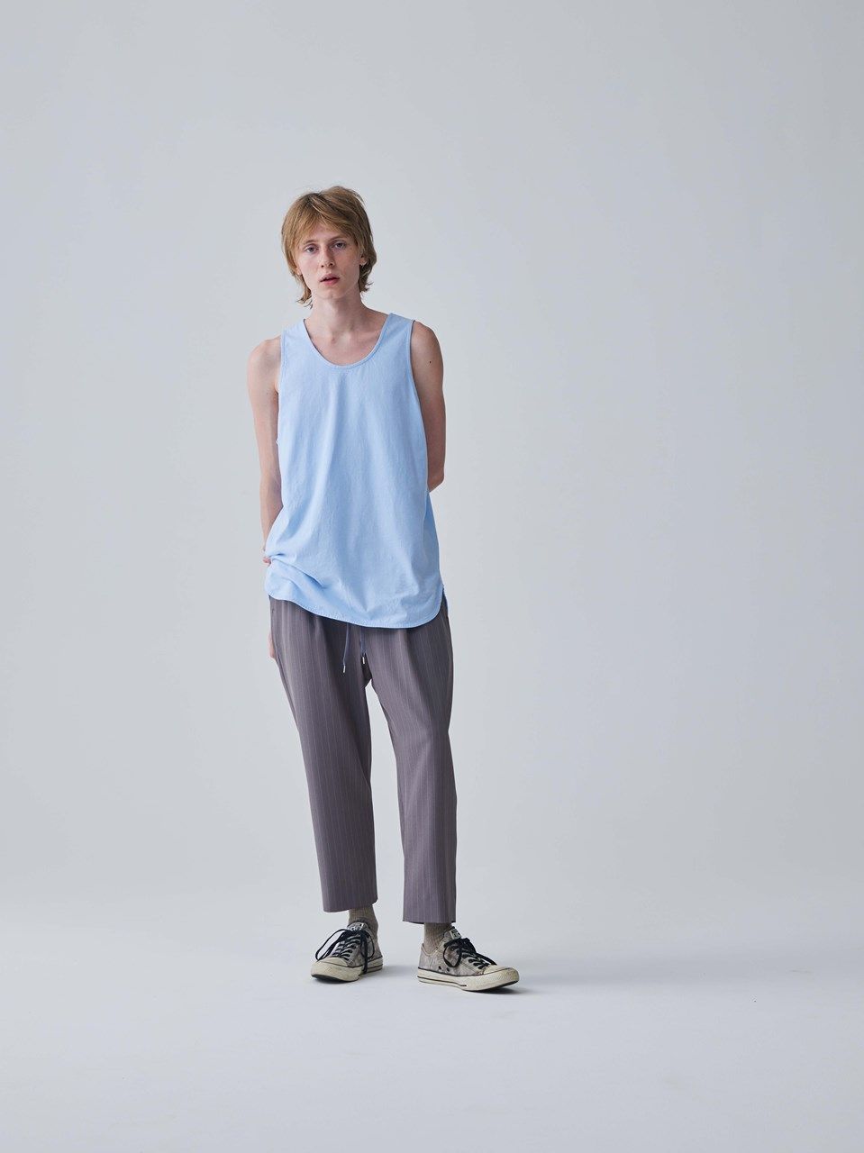 《予約品.先着限り》 LAYERED LONG T/T  / タンクトップ / ブルー 【Iroquois.イロコイ】 2024年3月中旬~入荷予定