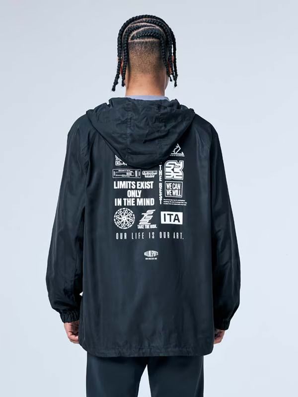 MULTI LOGO WINDBRAKER BLACK 【SY32 by SWEET YEARS GOLF】