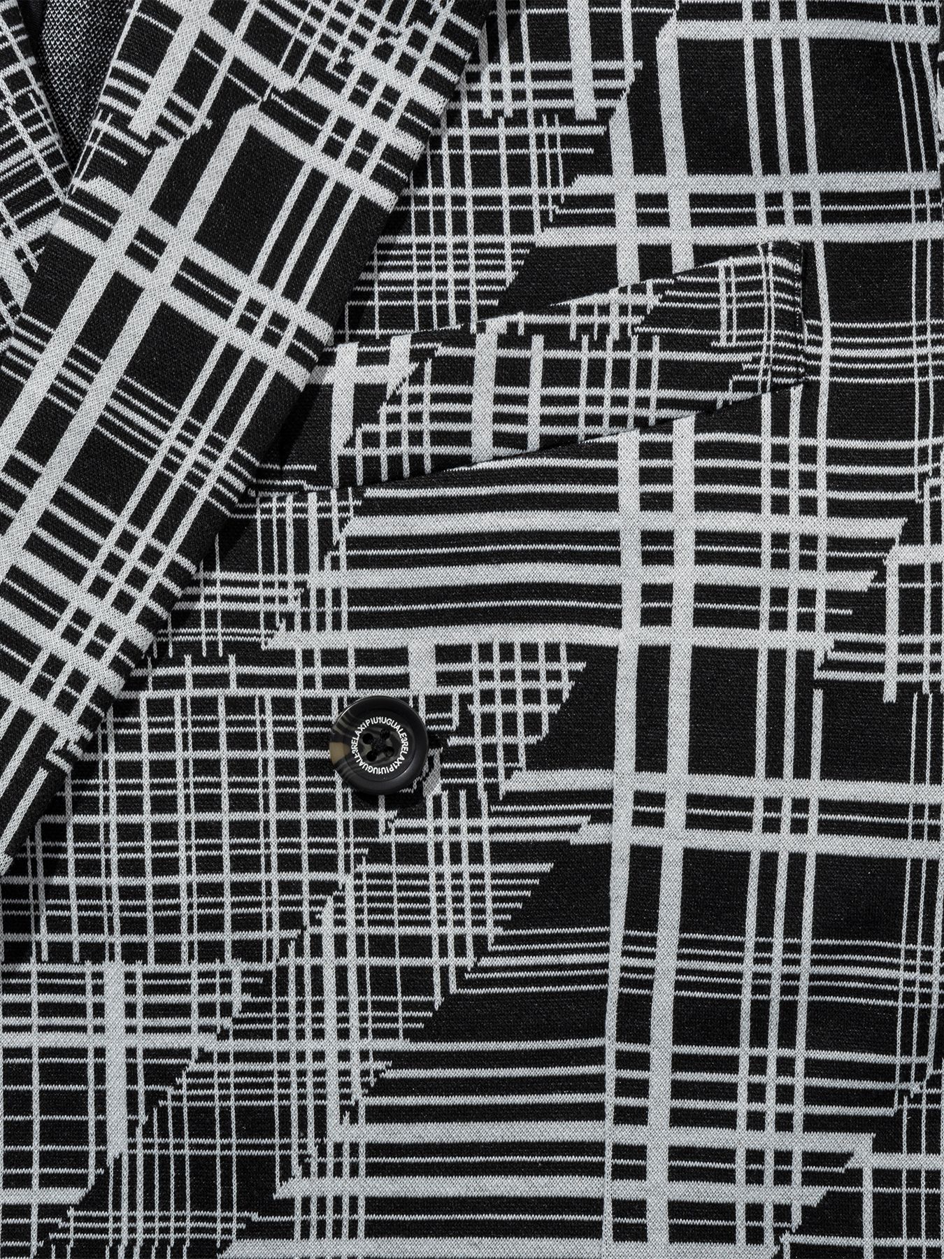 ジオメトリックダブルジャケット / ブラック