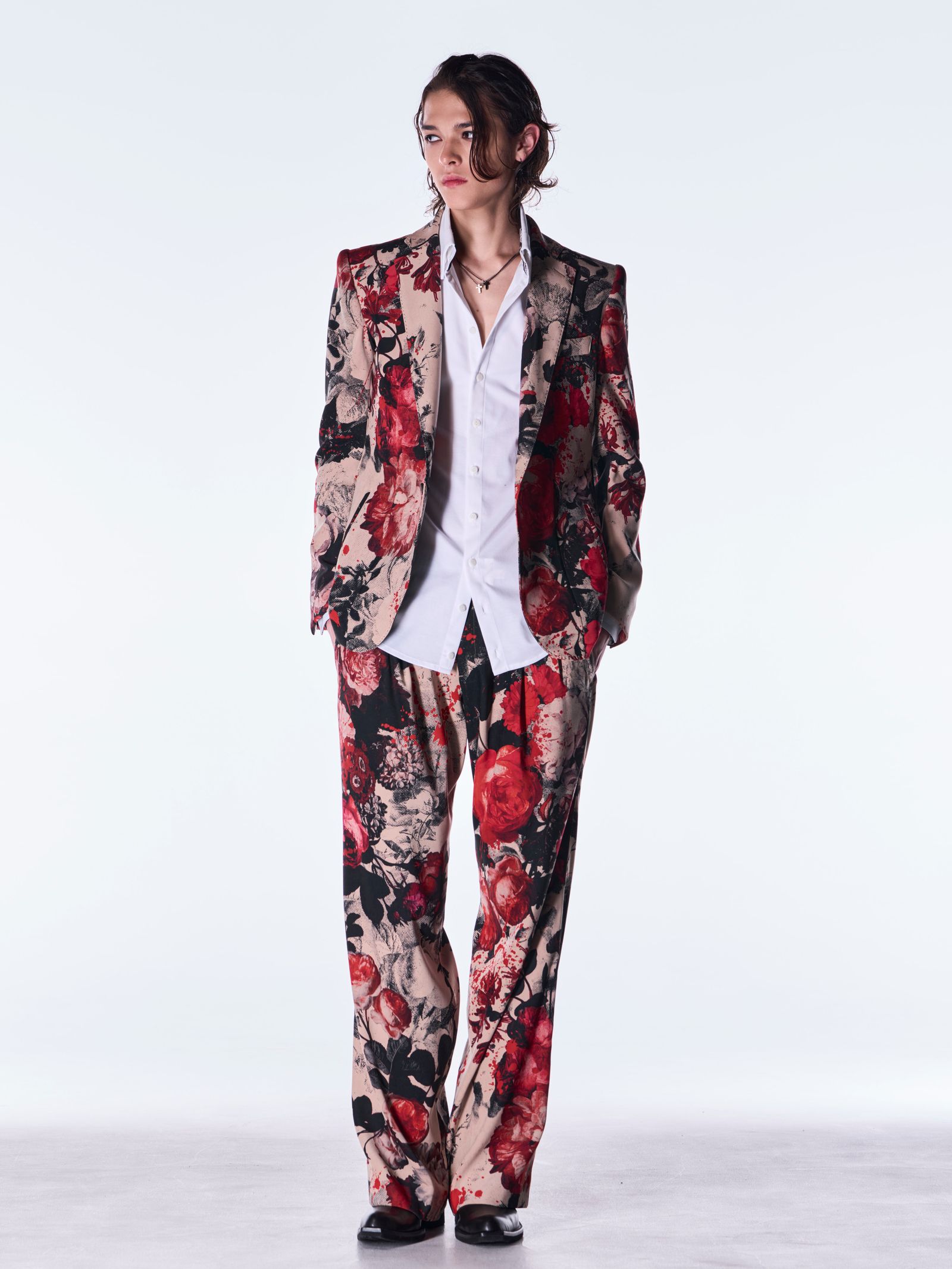 【予約品 6月29日(月) 締切】Fancy Twill Cuffs Button Shirt / カフスボタンシャツ / ホワイト