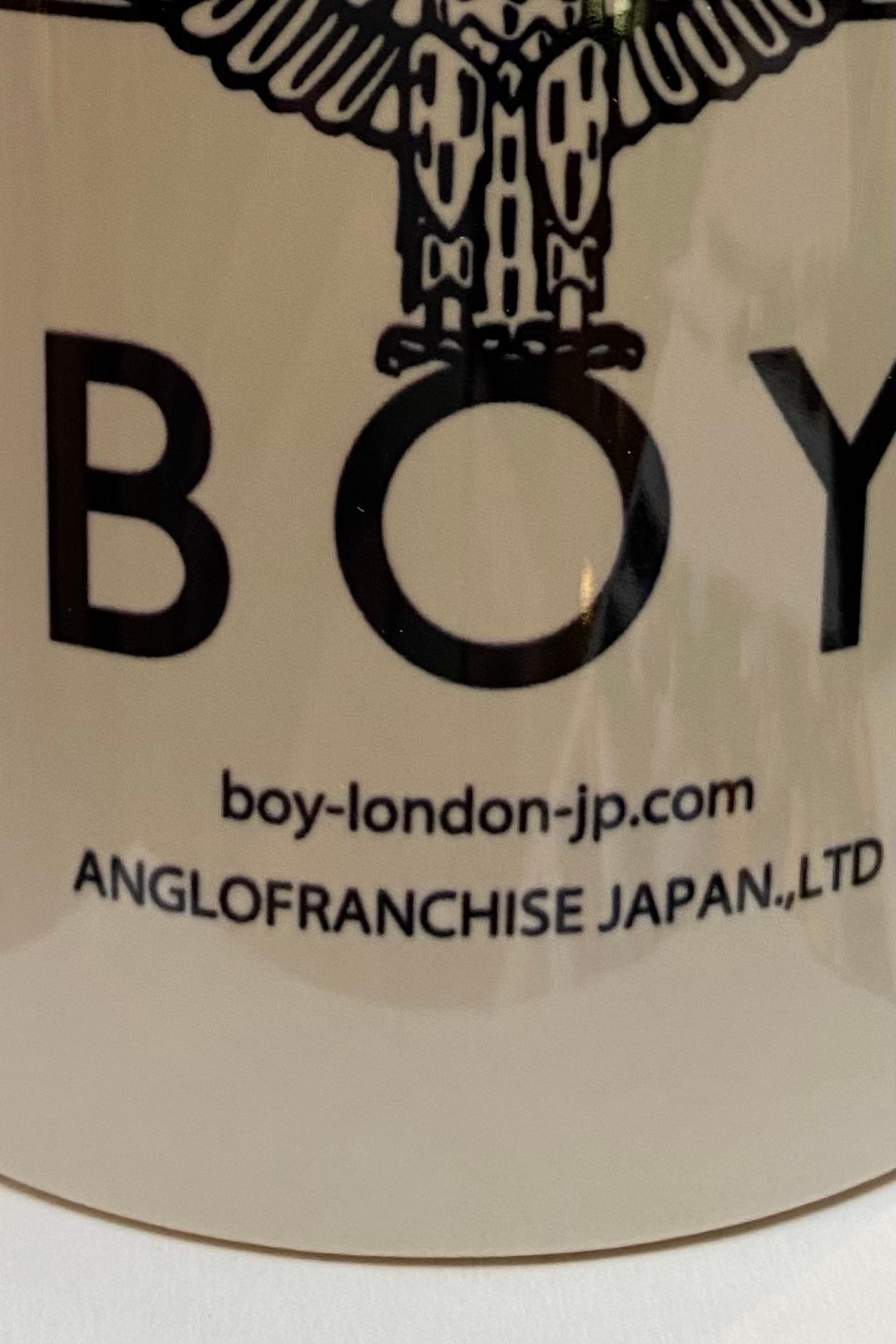 マグカップ陶器 日本製 / WHITE×Black 【BOY LONDON】