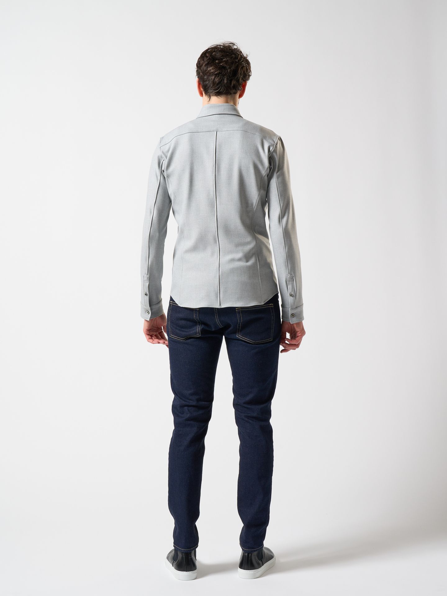 【予約品】 B.D shirt(cosmical warm) / ボタンダウンシャツ / アイスグレー