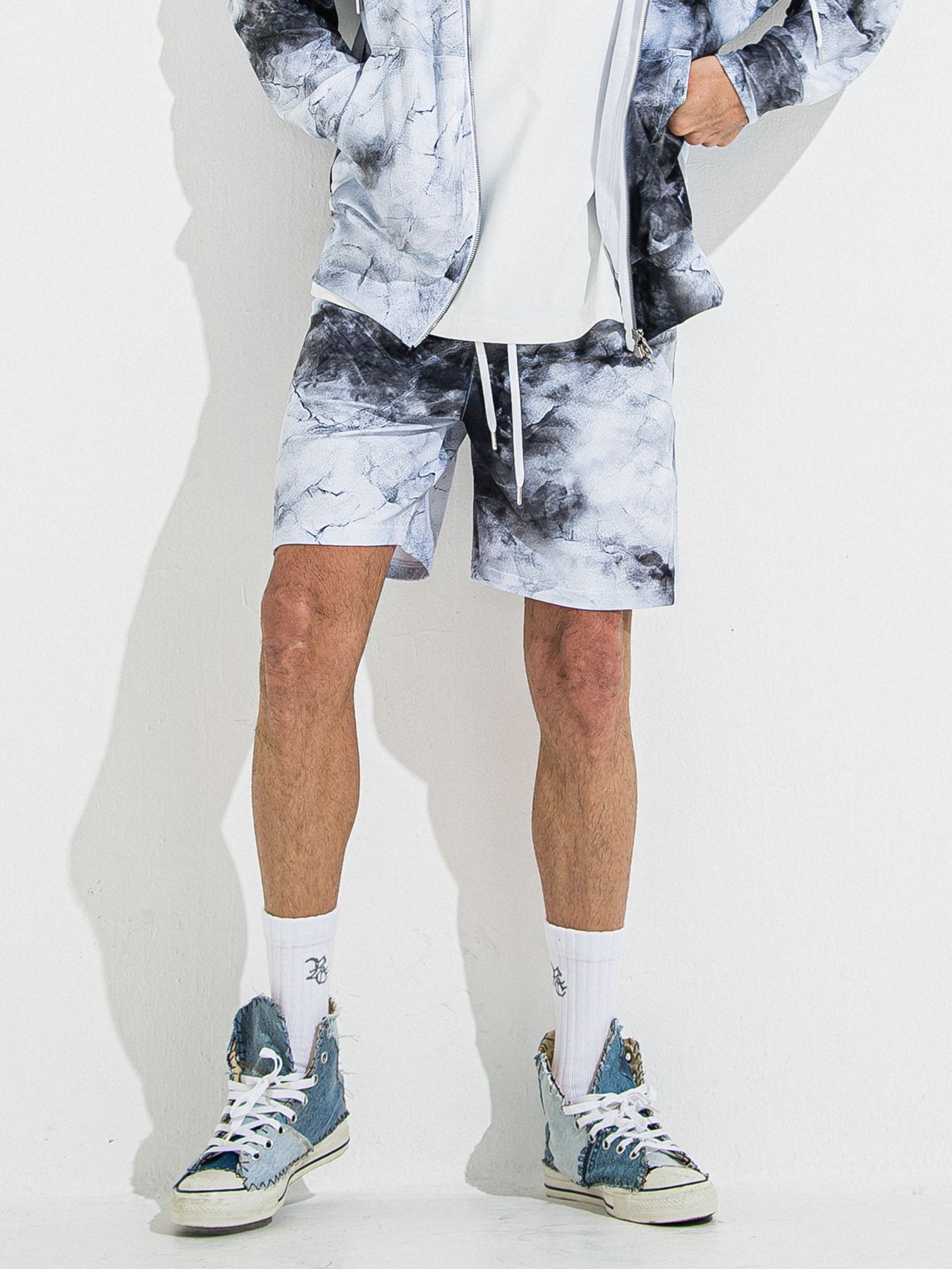 【予約品 】RASH SHORTS / ラッシュガード ショーツ / マーブルホワイト