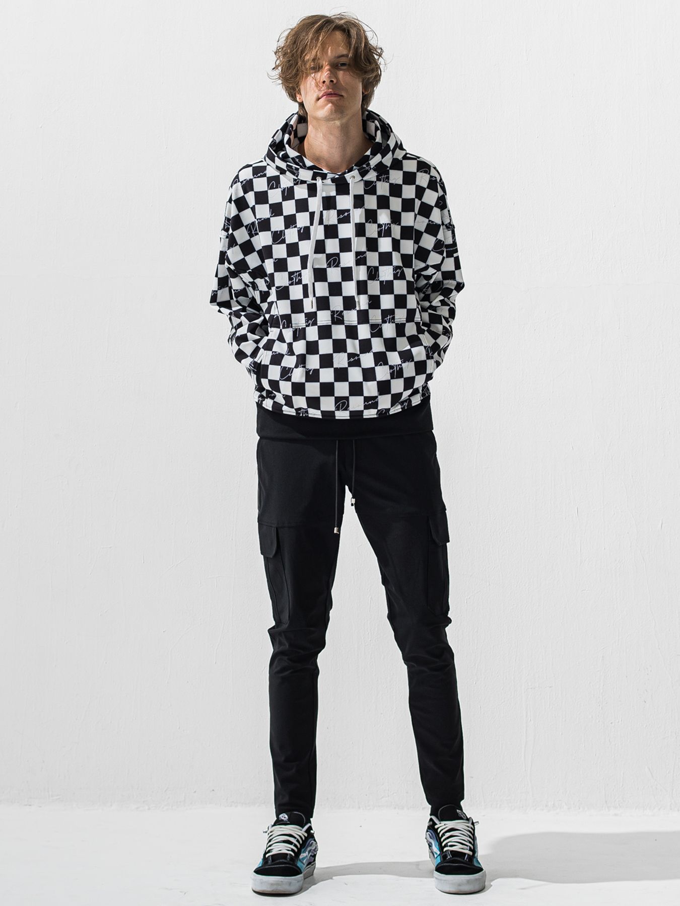 【予約品】DARRELL HEAT CARGO PT / 裏起毛 カーゴラインパンツ / ブラック