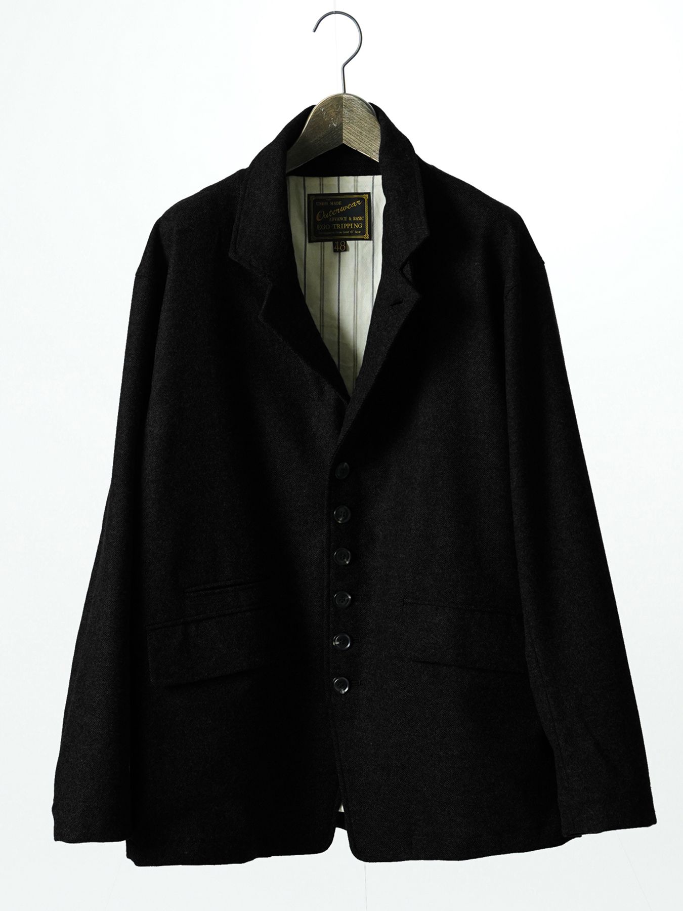【予約品 7月5日(日) 締切】PEAK-JACKET / ウールジャケット / ブラック