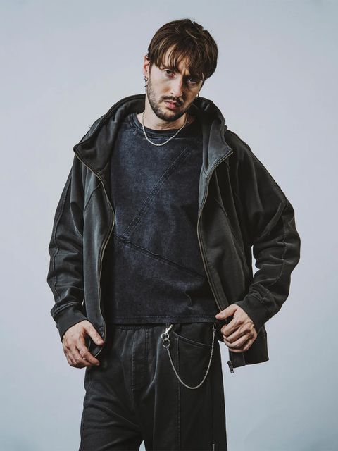 ロエン ROEN ウォレット スカル フック チェーン レザー 掻きむしら 