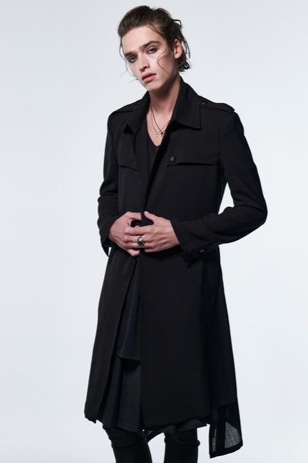 《予約品》 UnconSingleTrenchCoat / ブラック 【kiryuyrik】 2023年5月以降入荷予定