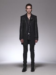 《H.H様専用予約品》 CoatingHighTensionJerseyLongJacket / コーティングジャージロングジャケット / ブラック