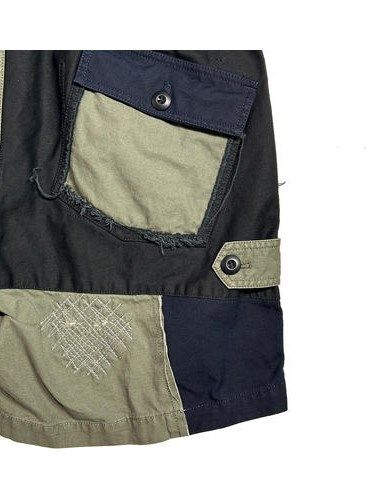 《予約品8月31日 23時55分締め》 DAMAGE SHORTS / ハーフパンツ / ネイビー 【roarguns 】 2024年2月入荷予定