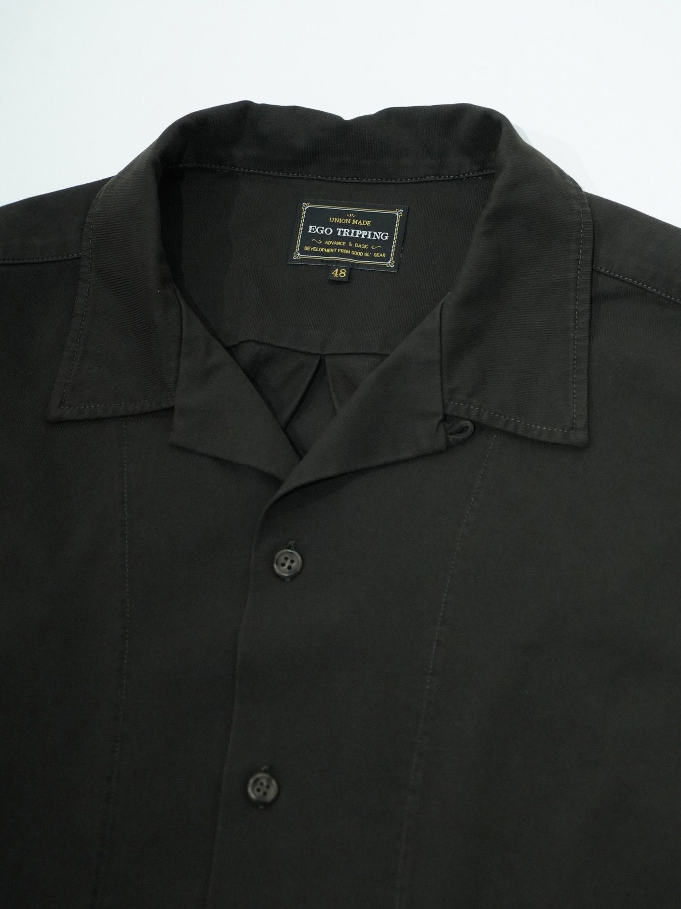 【予約品 2月1日(日) 締切】CUTSHIRTS / オープンカラーシャツ / スミクロ