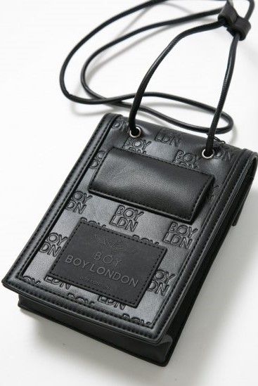 EMBOSSING MINI SHOULDER BAG / BLACK 【BOY LONDON】