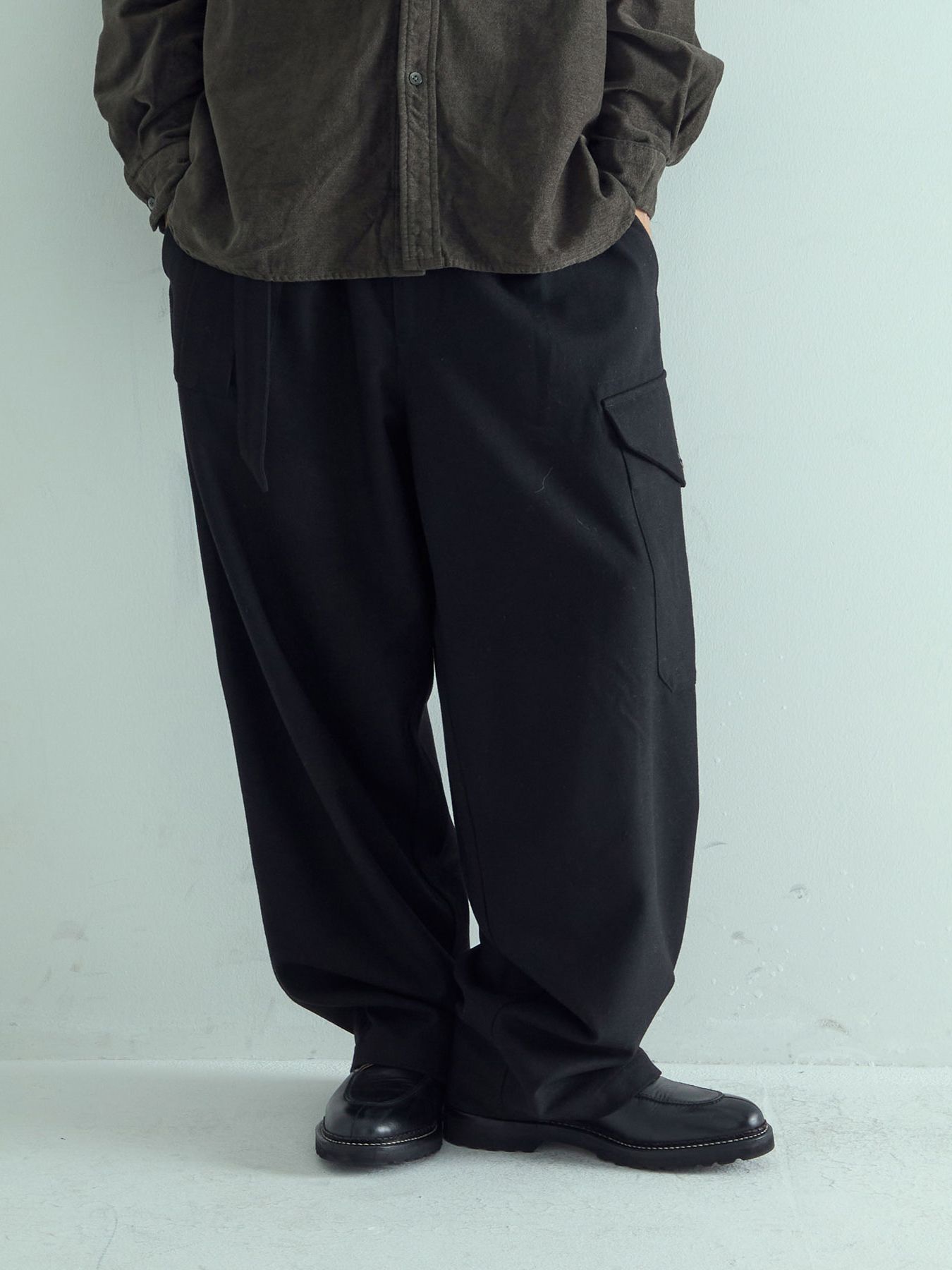 【予約品 】WOOLPILOTPANTS / ウールミリタリーパンツ / ブラック