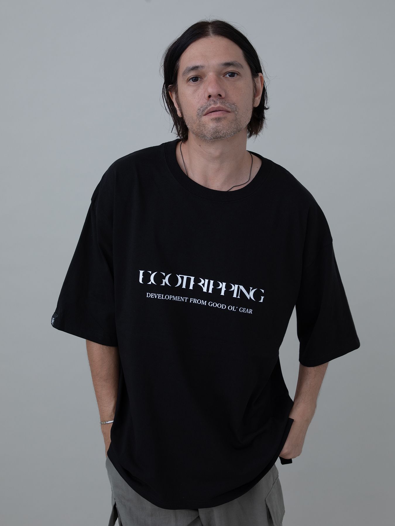 【予約品 11月23日(日) 締切】PRINTTEE-A short / ロゴプリント Tシャツ / BLACK