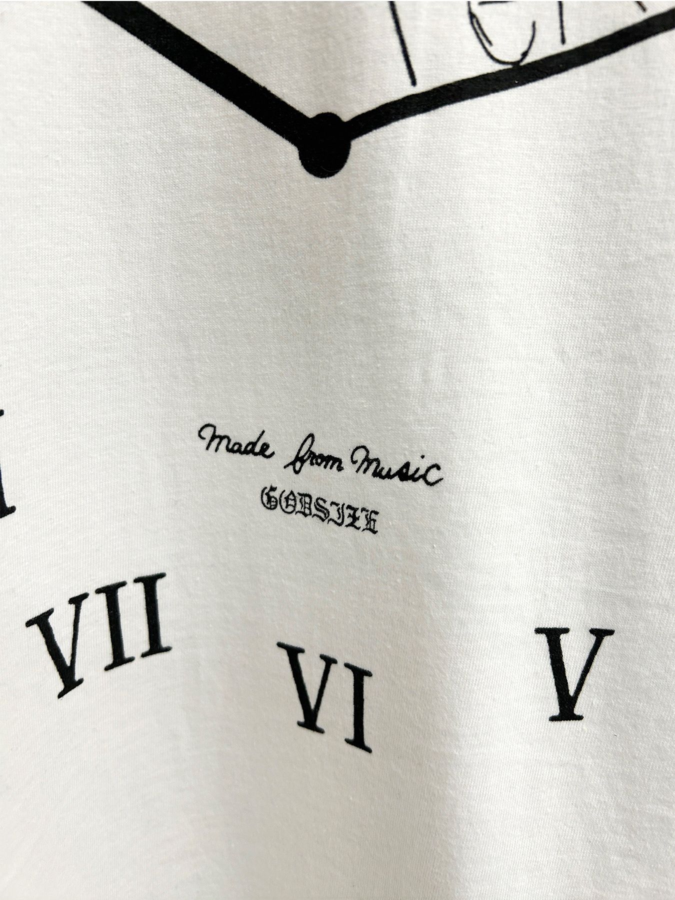 【予約】クロックTee WHITE×BLACK GODSIZE
