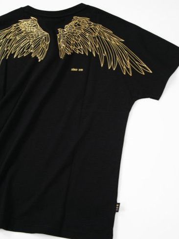 GOLDEN WING CREW NECK T-SHIRTS/ ブラック 【BOY LONDON】